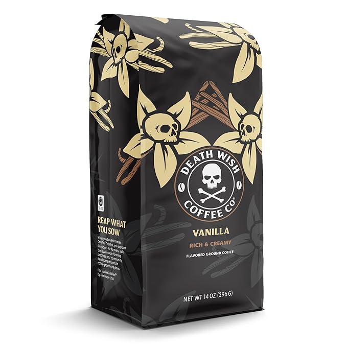DEATH WISH COFFEE - Vanilla Ground Coffee (14 oz)