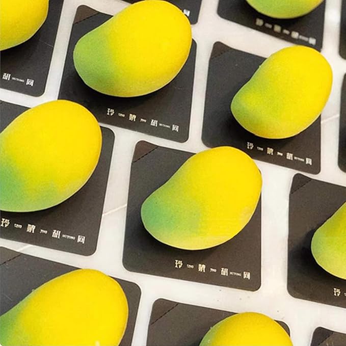 OCPO KITCHEN Mango Silicone Mold for Baking Mousse Cake, Fruit French Dessert, Pastry, Chocolate, Ice Cream, Cake Decoration Mold, 3D Mango Shape (10-Cavity)