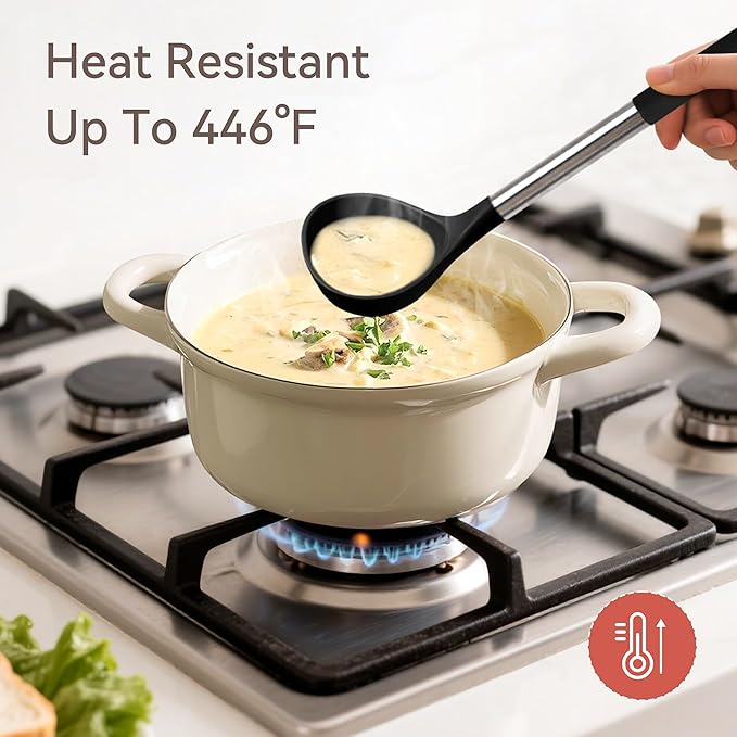 Silicone Cooking Utensils Set, 28 Pcs Kitchen Utensils Set for cooking, 446°F Heat Resistant Spatula Set, Food Grade Silicone and Stainless Steel Handle Kitchen Gadgets for Nonstick Cookware BPA Free