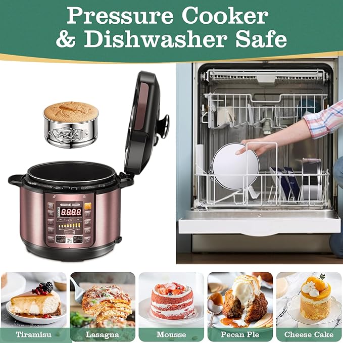 4" Springform Cake Pan, 4 Pcs Stainless Steel Springform Pans with 50 Pcs Paper Liners, Leakproof & Nonstick Cheesecake Pan with Removable Bottom, Small Cake Pan for Mini Pizzas Quiches