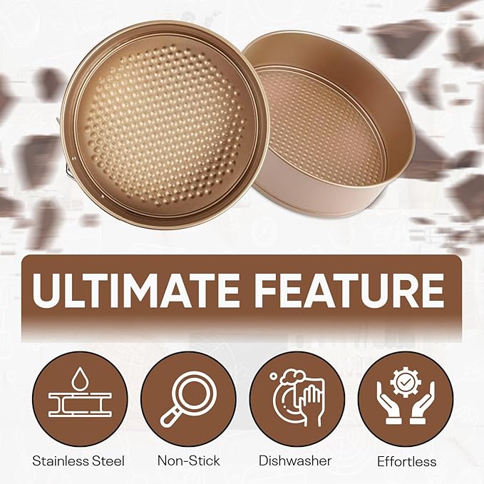 Good Dee's Circle Springform Cake Pan 9” - Non Stick Ceramic Coating - Free From Forever Chemicals - Perfect for Birthday Cakes, Tartes, & More - Cream