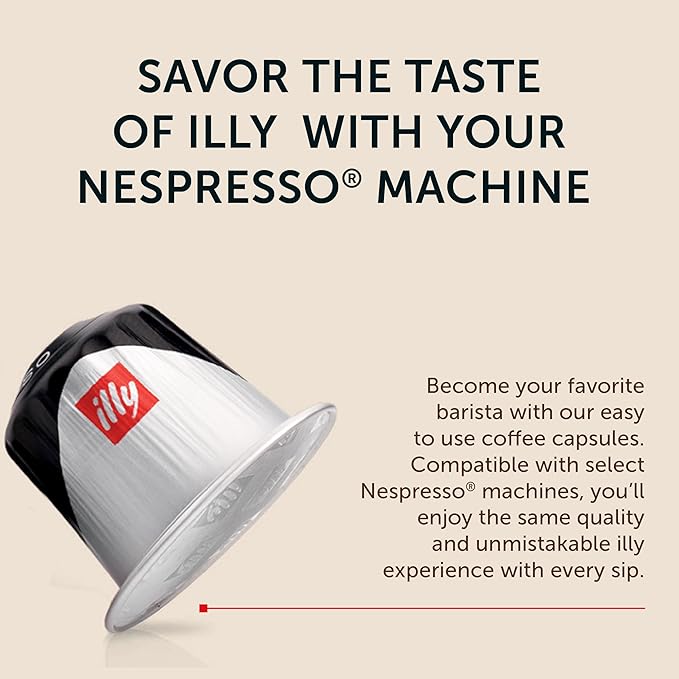 illy Aluminum Espresso Capsules - Compatible with Nespresso Machines - Forte Extra Bold Roast Coffee - Rich & Strong Flavor - Notes of Dark Chocolate - Single Serve Capsules - 10 Count (Pack of 10)