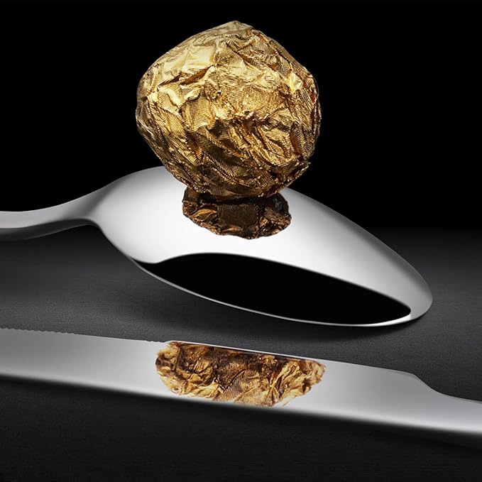 KINGSTONE Dinner Spoons Set of 4, 8 Inch 18/10 Stainless Steel Spoons Cutlery Table Spoon for Home, Kitchen & Restaurant, Dishwasher Safe