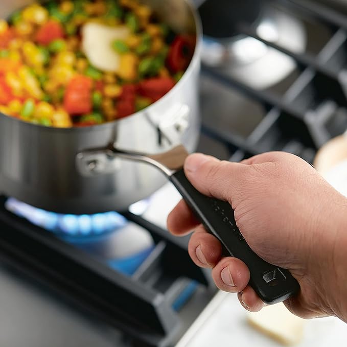 KitchenAid 71020 Stainless Steel Saucepan with Measuring Marks and Lid, 2 Quart - Brushed Stainless Steel