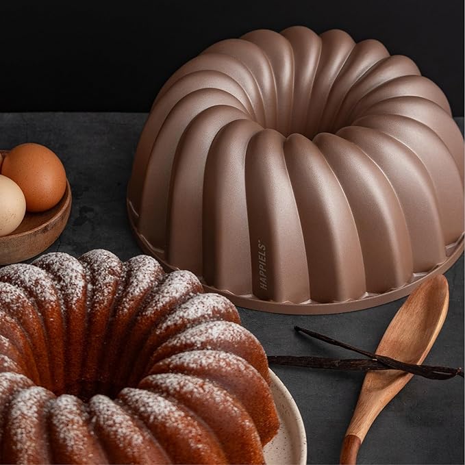 10 Cup Fluted Tube Cake Pan Nonstick, PFOA Free Fluted Cake Pan for Baking, Pound Cake Mold for Oven, Cake Molds And Cake Pans, Tube Mold, Pound Tin (Classic)