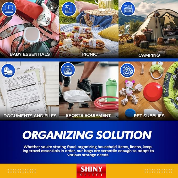 3 Gallon Large Storage Bag, 16”x18”, 50 Count – Big Clear Plastic Resealable Zip & Lock Bag, 2 Mil Heavy Duty for Fruits, Vegetables, Meat Marinate, Office Supplies, Toys, Books, Gears