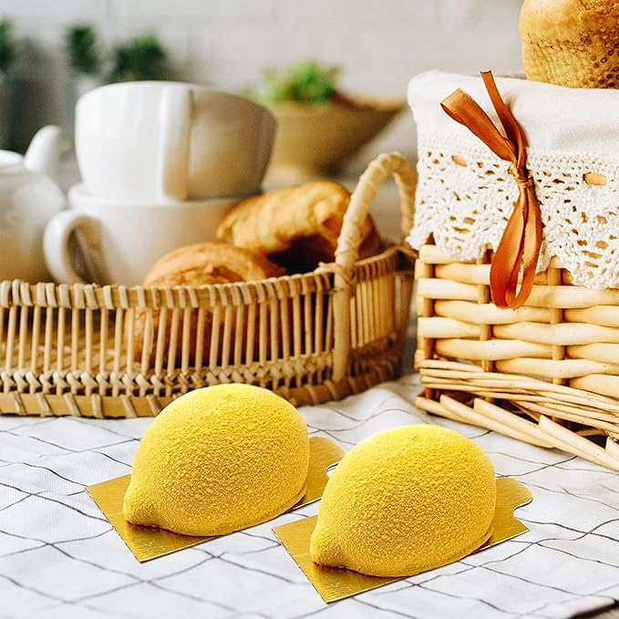 OCPO KITCHEN Lemons Silicone Mold for Baking Mousse Cake, Candy, Chocolate Dessert, Pastry, Ice Cream, Pudding, Lemon (15-Cavity)