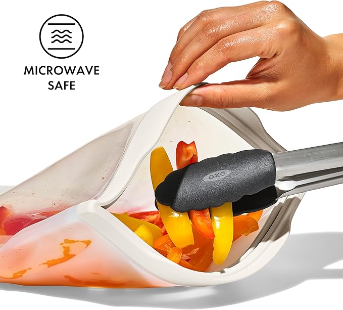 OXO Good Grips Silicone Reusable Bag – Sandwich Bag (28 oz) - Oat