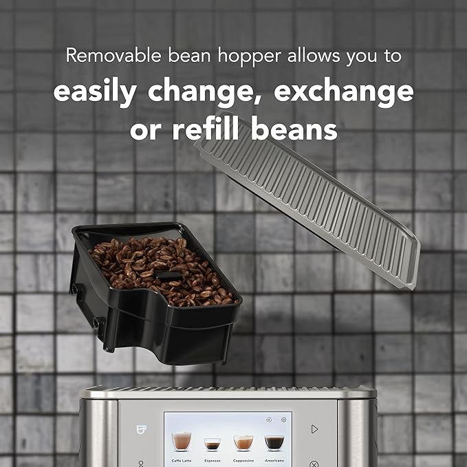 KitchenAid Fully Automatic Espresso Machine KF8 with Milk Attachment & Plant Based Milk Options, KES8558SX, Stainless Steel