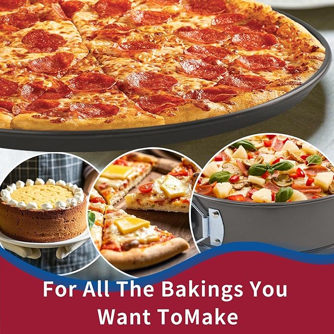 Springform Pan Set, 4" 7" 9" Nonstick Cheesecake Pan, Round Cake Pans, Leakproof Cake Tins with Removable Bottom, Springform Cake Pans Baking Pans