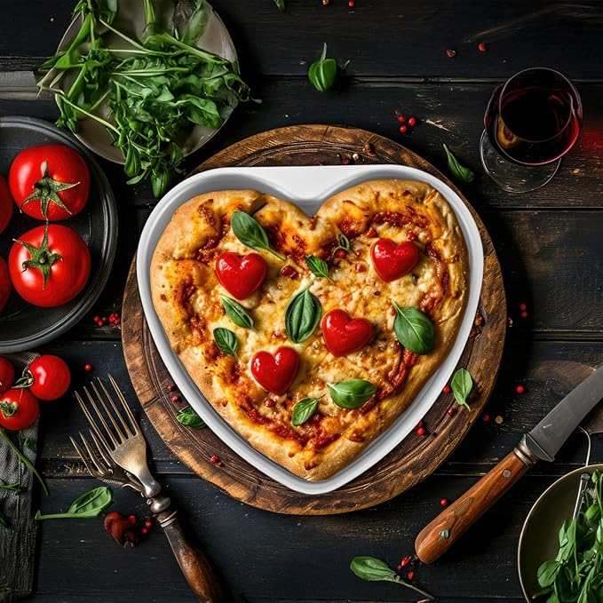 3 Pcs Silver Heart Shaped Cake Pans, 8 Inches Aluminum Cake Baking Tins Molds for Wedding, Birthday, Kitchen and DIY