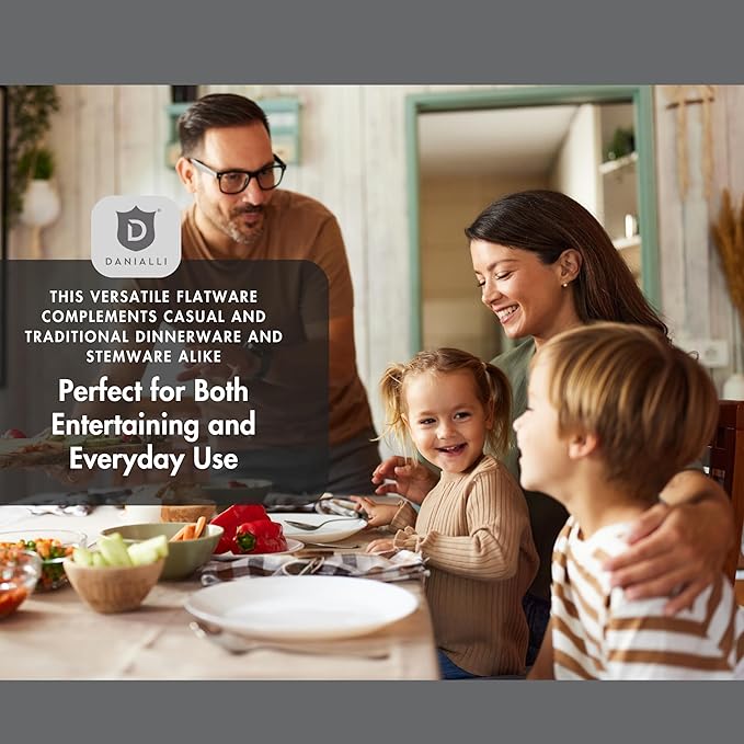 Modern Silverware Set, 18/10 Stainless Steel Flatware, Mirror Finish, Dishwasher Safe, Elegant Cutlery for Home and Dining, Built to Last (30-Piece, Imperial)