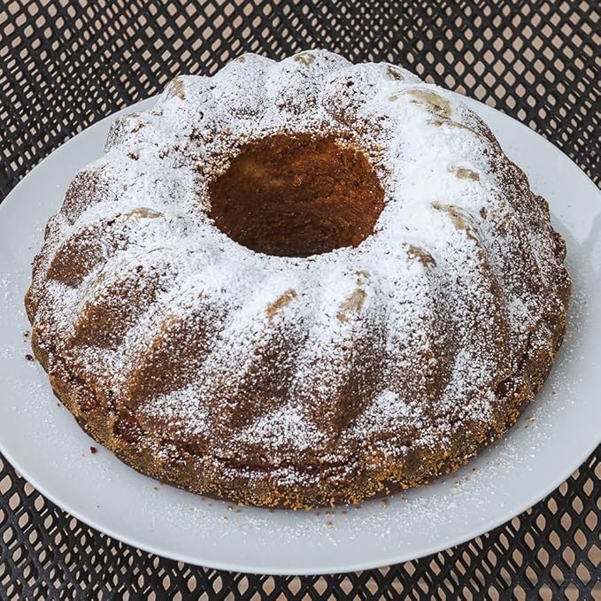 7 Inch Nonstick Bundt Cake Pan for 6 Quart Instant Pot, Heavy-Duty Fluted Tube Pan, Champagne Gold Kugelhopf Mold for Oven