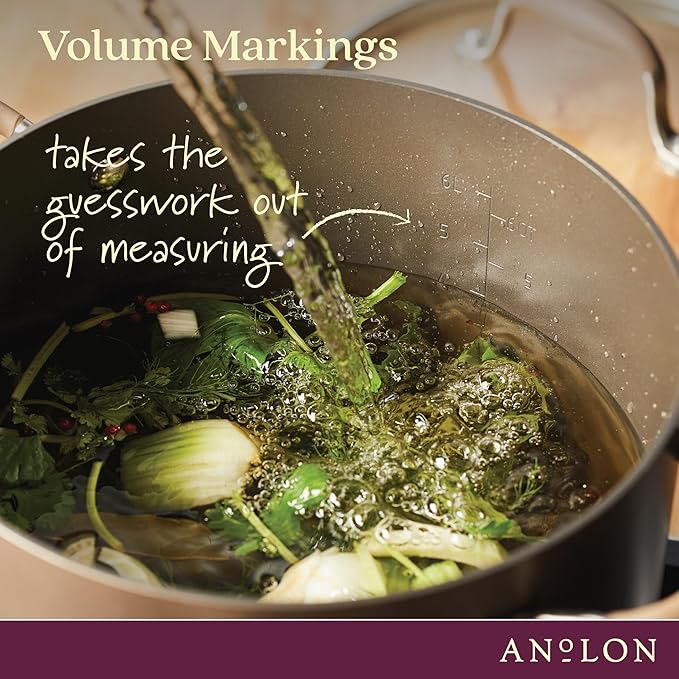 Anolon Advanced Home Hard-Anodized Nonstick Tapered Sauce Pan/Saucepot, 4.5-Quart (Bronze)