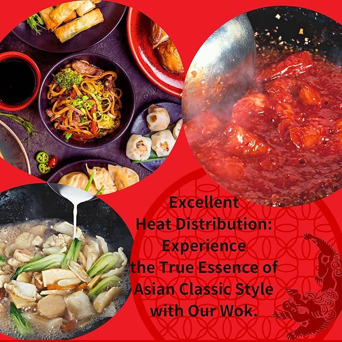 Kanda Iron Beijing Wok - Lightweight and Durable - Perfect for Authentic Japanese Cooking - 15.3 inch 39cm