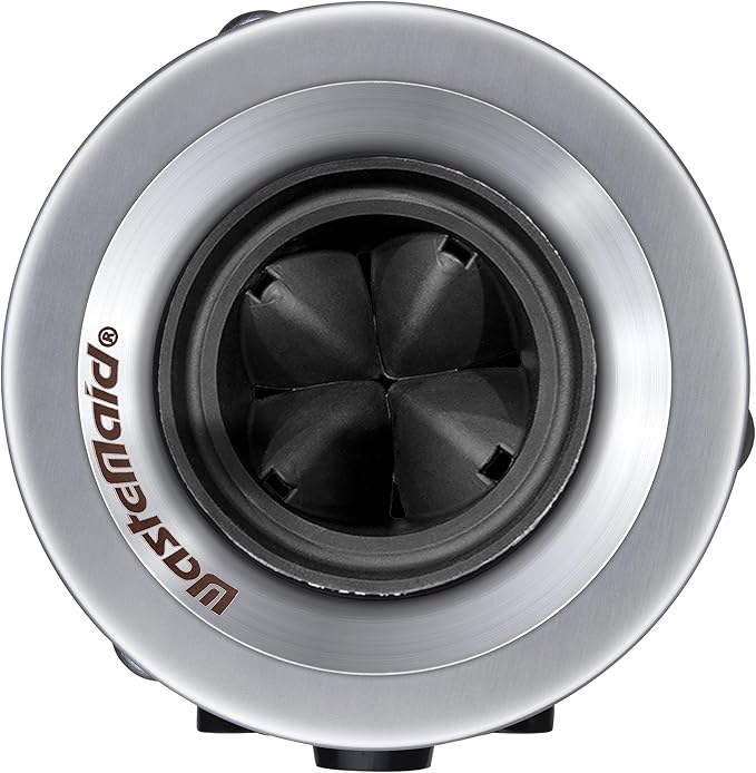 Waste Maid 10-US-WM-058-3B Garbage Disposal Anti-Jam Stainless Steel Food Waste Grinding System, 1/2 HP Economy, Black