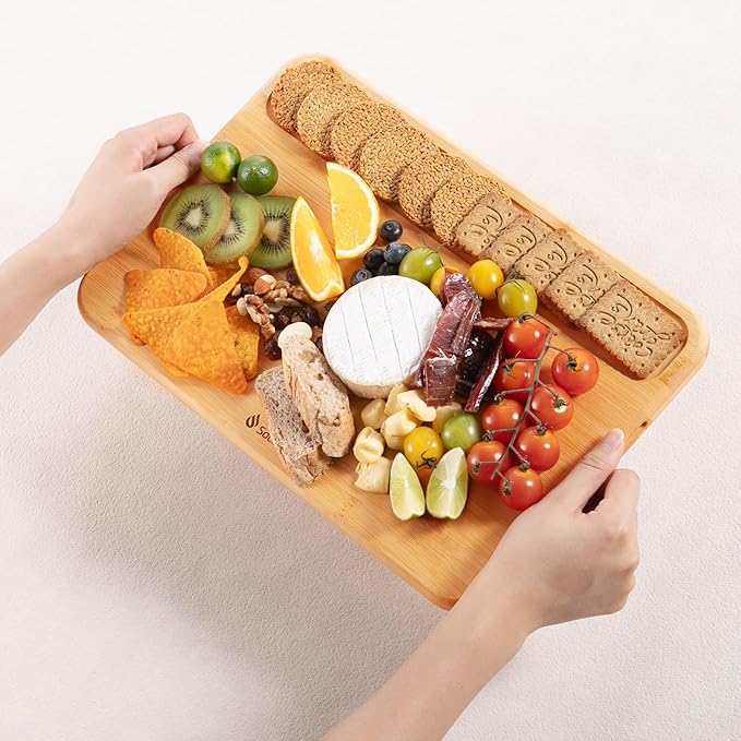 Bamboo Cutting Board Set Over Sink Non Toxic Wooden Cutting Boards Men Birthday Christmas Valentines Father Day Gifts Ideal from Wife Romantic Anniversary Best Cool Gadget Awesome Who Have Everything