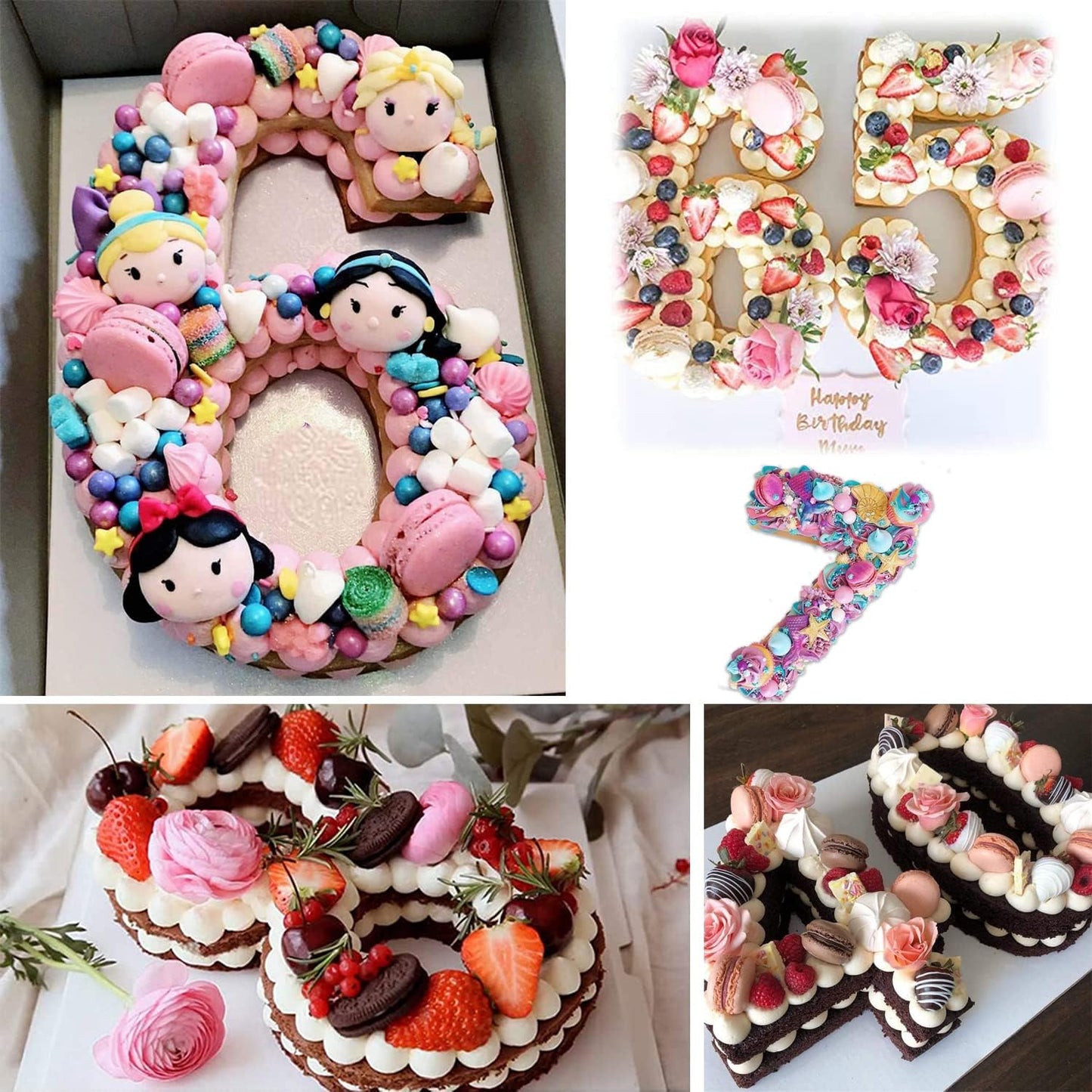 Ducodocu Silicone Cake Pans 3D Large Number Cake Mould Novelty Cake Tins DIY Baking Mold for Birthday Wedding Anniversary 10 inch Number of 7