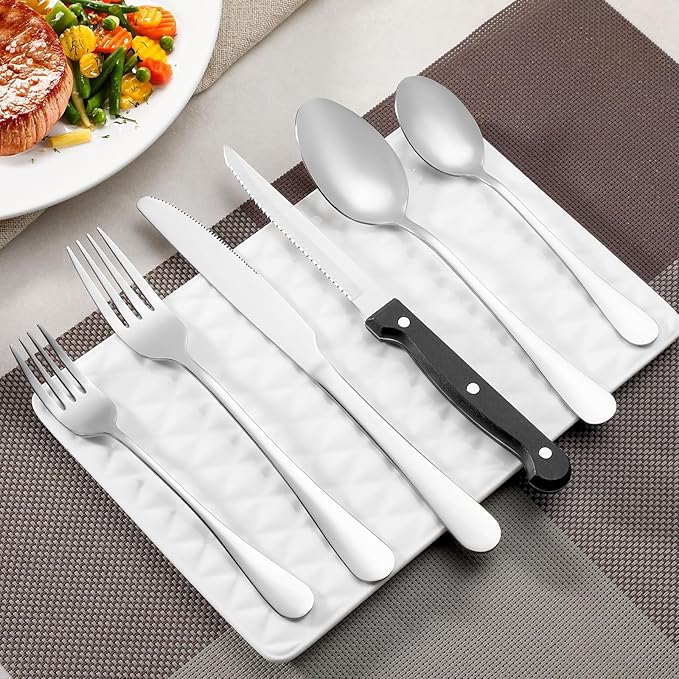 8 Piece Dinner Forks Set, Food-Grade Stainless Steel Forks Silverware, Cutlery Forks, Dessert Forks, Metal Forks for Home, Kitchen or Restaurant, Mirror Polished, Dishwasher Safe - 8 Inch