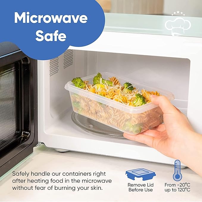 Chef's Path 28 Piece Airtight Food Storage Containers with Easy Snap Lids, 14 Containers and Lids, Stackable Kitchen and Pantry Canisters for Coffee, Meal Prep and Food Storage -Transparent