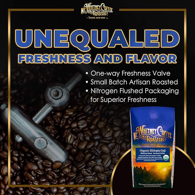 Mt. Whitney Organic Ethiopia Guji Coffee (Ground, 2 Lb)