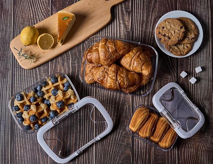 Felli Duo Loc Meal Prep Container for Refrigerator, Leak Proof Stackable Kitchen Tupperware for Leftovers Food Storage Travel Lunch Container for Adults, Small & Large Box (Fridge Organizer 12pk)