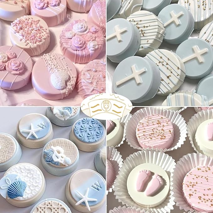 OCPO KITCHEN Cylinder Silicone Molds for Baking Mousse Cake, 3D Silicone Baking Mold for Candy Pastry Chocolate Truffle Cupcake Jelly Cookie Pudding Cake Decoration Mold, Flat Cylinder (6-Cavity)