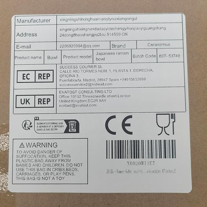 Ceramic Ramen Bowl Set, 800ml, with Lid, Spoon and Chopsticks, Japanese Vintage Large Soup Bowls Instant Noodle Bowl Asian Tableware (Fish*2)