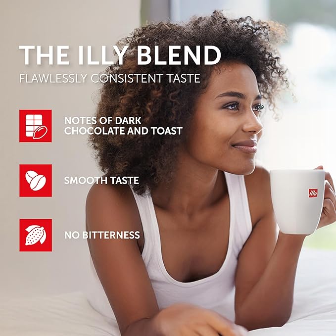 illy Aluminum Espresso Capsules - Compatible with Nespresso Machines - Intenso Bold Roast Coffee - Full of Flavor - Notes of Cocoa and Dried Fruit - Single Serve Capsules - 10 Count (Pack of 10)