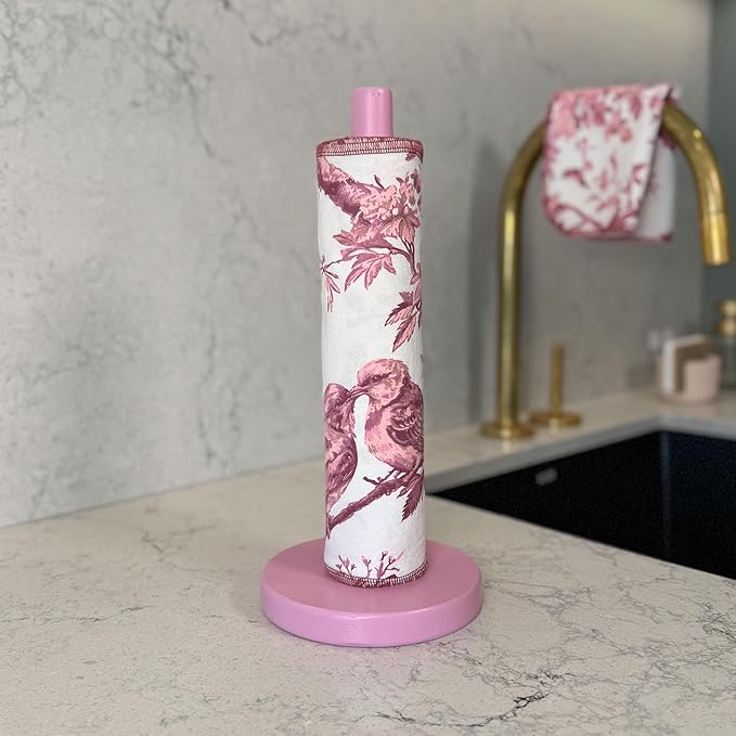 Reusable Paper Towels - 10 Pack - Roll of Washable Cotton Cloth Paper Towels - Paperless Reusable Napkins Cloth Washable - Absorbent + Long Lasting - Zero Waste Products - (Love Birds)