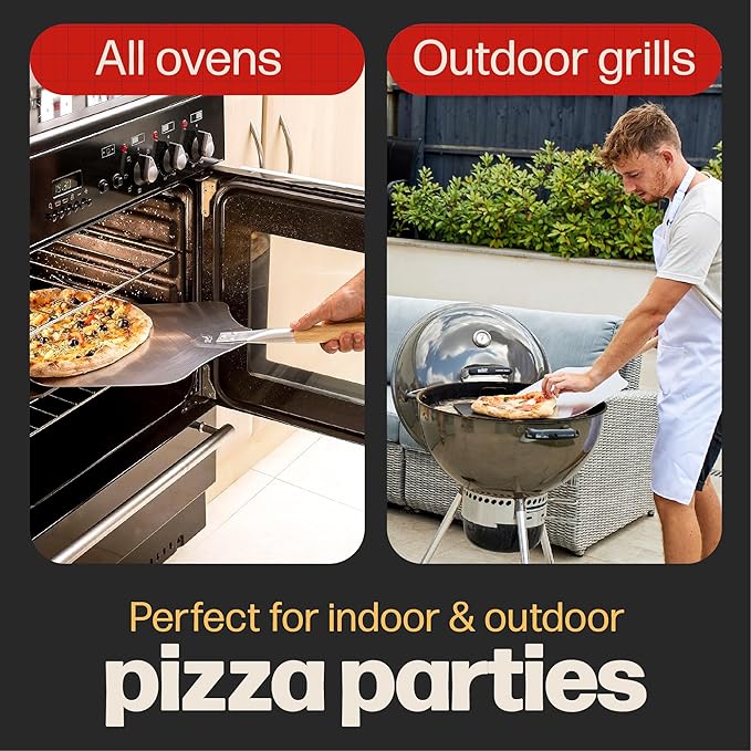 Pizza Steel PRO by Hans Grill | XL 1/4" Thick Square Conductive Metal Baking Steel for Oven and BBQ Cooking Pizzas | Bake and Grill Bread and Calzone with our Cast Iron Pizza Stone