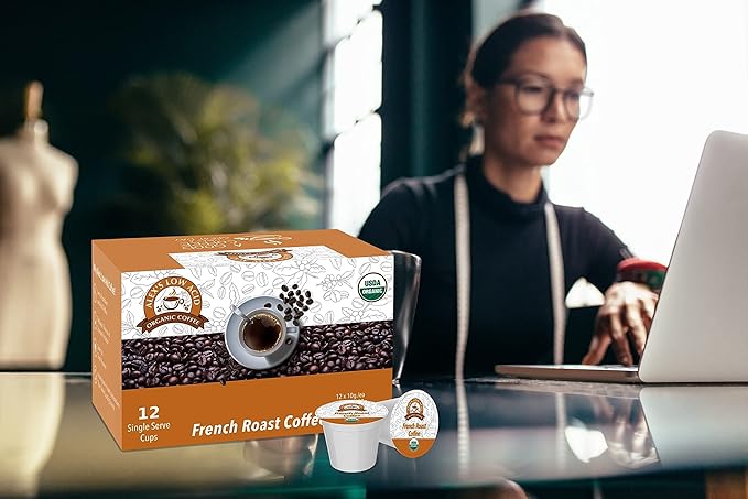 Alex's Low Acid Organic Coffee Single-Serve Pods (24-Pack) - French Roast