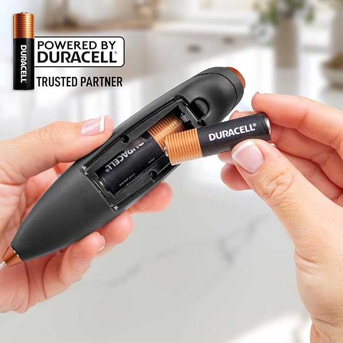 Zulay Kitchen Milk Frother Handheld Electric Whisk with AA Duracell Batteries – Durable Drink Mixer for Coffee, Lattes, Cappuccinos & More - Black Copper