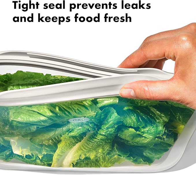 OXO Good Grips Silicone Reusable Bag – Slim Bag (30 oz) - Oat