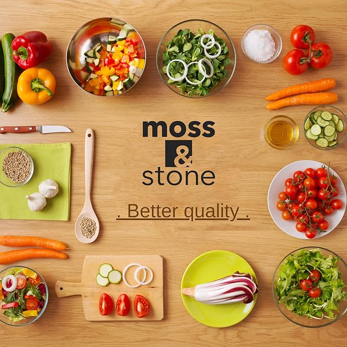 Moss & Stone Extra Large Glass Storage Containers With Lids Set of 3, 101 Oz/ 54 Oz/ 16 Oz, Deep Rectangular Glass Food Container with Lid, Leak Proof, Microwave, Dishwasher & Oven Safe