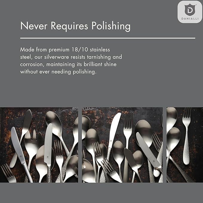 Modern Silverware Set, 18/10 Stainless Steel Flatware, Mirror Finish, Dishwasher Safe, Elegant Cutlery for Home and Dining, Built to Last (30-Piece, Imperial)