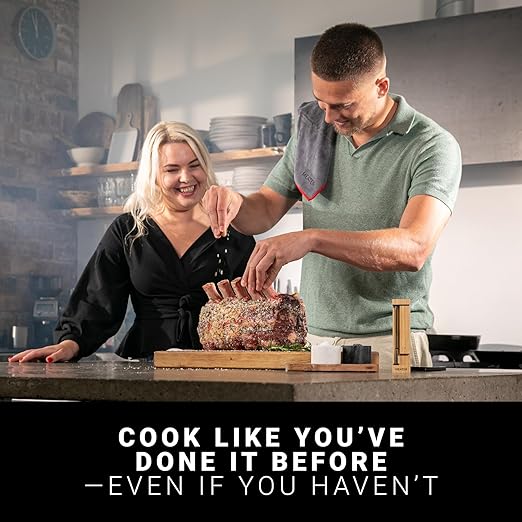 MEATER Pro: Smart Bluetooth Wireless Meat Thermometer Digital | 1000°F Heat Resistance | Long Range | Certified Accuracy | BBQ, Oven, Grill, Smoker, Air Fryer, Deep Fryer