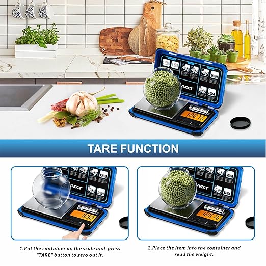 Precision Pocket Scale, 200gx0.01g Jewelry gram Scale, Digital Food Scale with LCD Display, one-Click Conversion 6 Units, Mini Scale for Kitchen/Powder/Coffee/Coins(Battery Included)