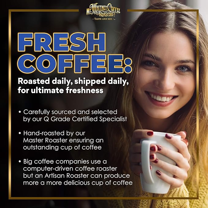 Mt. Whitney Colombia Monte Sierra Organic Single Origin, Medium Dark Roast, Smooth Full Flavored, Low Acid Coffee (Ground, 12 Oz)