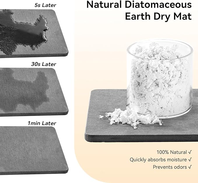 Yofidra Sink Caddy with Stone Drying Tray: Stainless Steel Soap Dispenser Kitchen Sink Organizer Set, Sponge Holder Counter Accessories Decor for Kitchen Organizers and Storage 8.1x3.5x4.5 in Black