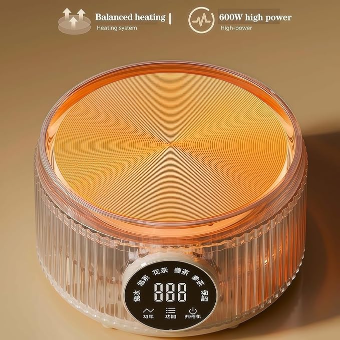 1L Glass Electric Kettle with Fast Boiling & Keep Warm,LED Display,BPA-Free Health Pot,Microcomputer Control Electric Tea Kettle,Boil-Dry Protection for Home,Office,Dorm(110V)