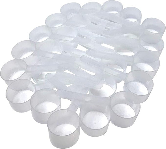 1/4 Cup (4 Tablespoon | 2 Oz. | 60 mL) Long Handle Scoop for Measuring Coffee, Pet Food, Grains, Protein, Spices and Other Dry Goods (Pack of 100)