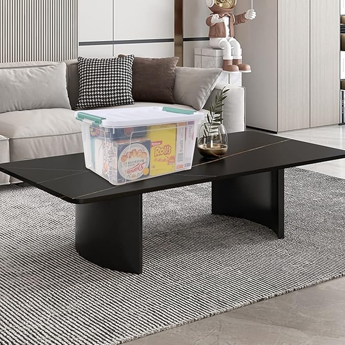 20 Quart Plastic Storage Bins with Lid, Clear Storage Plastic Box, 4 Packs