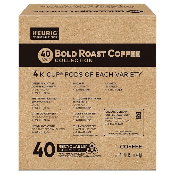Keurig® Bold Roast Coffee Collection Variety Pack, Keurig Single Serve K-Cup Pods, 40ct
