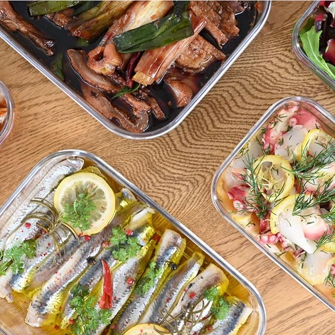 Lustroware Micro Clear Transparent Food Storage Containers with Lids – BPA-Free, Shatterproof, Dishwasher & Microwave Safe, 1.4 qt Stackable Refrigerator Organizer Bins, Made in Japan, Set of 6