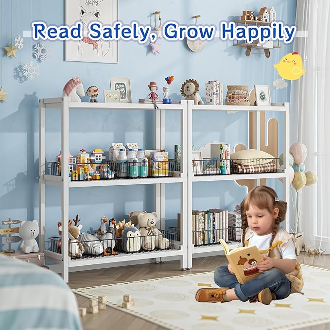 Simple Trending 12 Pack Extra Large Wire Storage Baskets, Pantry Organization for Cabinets, Metal Basket Kitchen, Garage