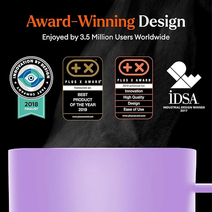 Ember Temperature Control 14oz Smart Mug 2, App-Controlled and Rechargeable Heated Coffee Cup Warmer with Intelligent LED Display, Lavender.