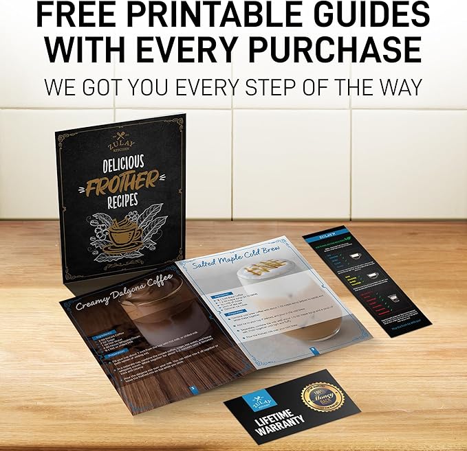 Zulay Kitchen Handheld Milk Frother with Duracell AA Batteries – Ultra Fast Electric Mixer & Foam Maker, Easy-Clean Drink Mixer for Coffee & More - Teal Pink Fade