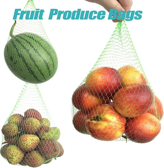 STAYWILD 100 PCS Onion Potato Garlic Storage Bag-20 Inch Seafood Boil Bags | Fruit Vegetables Reusable Mesh Produce Storage Bags | Mesh Cooking Boil Bags for Crab Clam Shellfish Crawfish