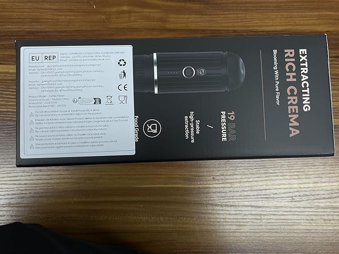 BENFUCHEN Portable Electric Espresso Machine, Travel Coffee Maker for Camping, On the Go Car Coffee Maker Self-Heating with USB-C, With Ground Coffee & N Espresso Capsule for RV/Hiking/Office, Red